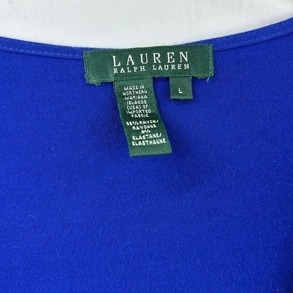 Lauren Ralph Lauren Wrap Long Sleeve Top - Picture 6 of 6